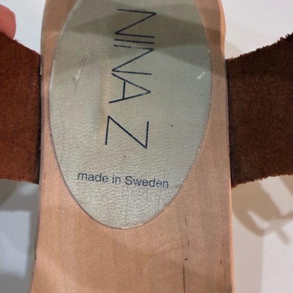Ninaz Swedish Clog Sandals | Youth Size 3 | Suede & Wood good used condition - Picture 6 of 8